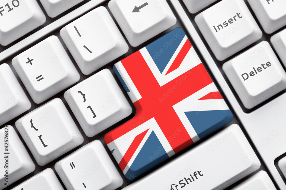 Obraz premium Union Jack Button