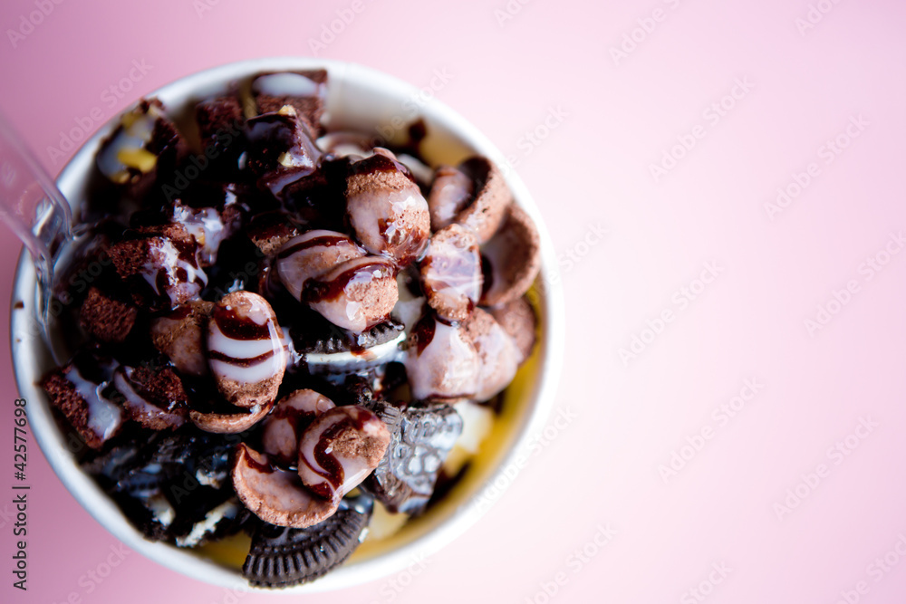 Chocolate ice cream dessert