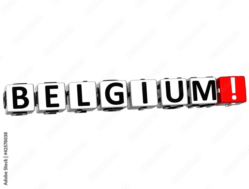 3D Belgium Button Click Here Block Text 3D Belgium Button Click Here Block Text