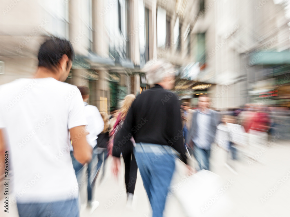 Menschen in der Großstadt, unscharf Menschen in der Großstadt, unscharf