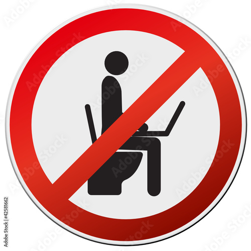 Verbot Schild Workaholic