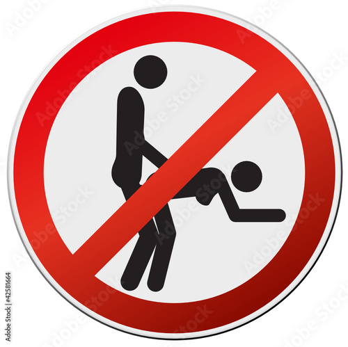 Verbot Schild Paarung