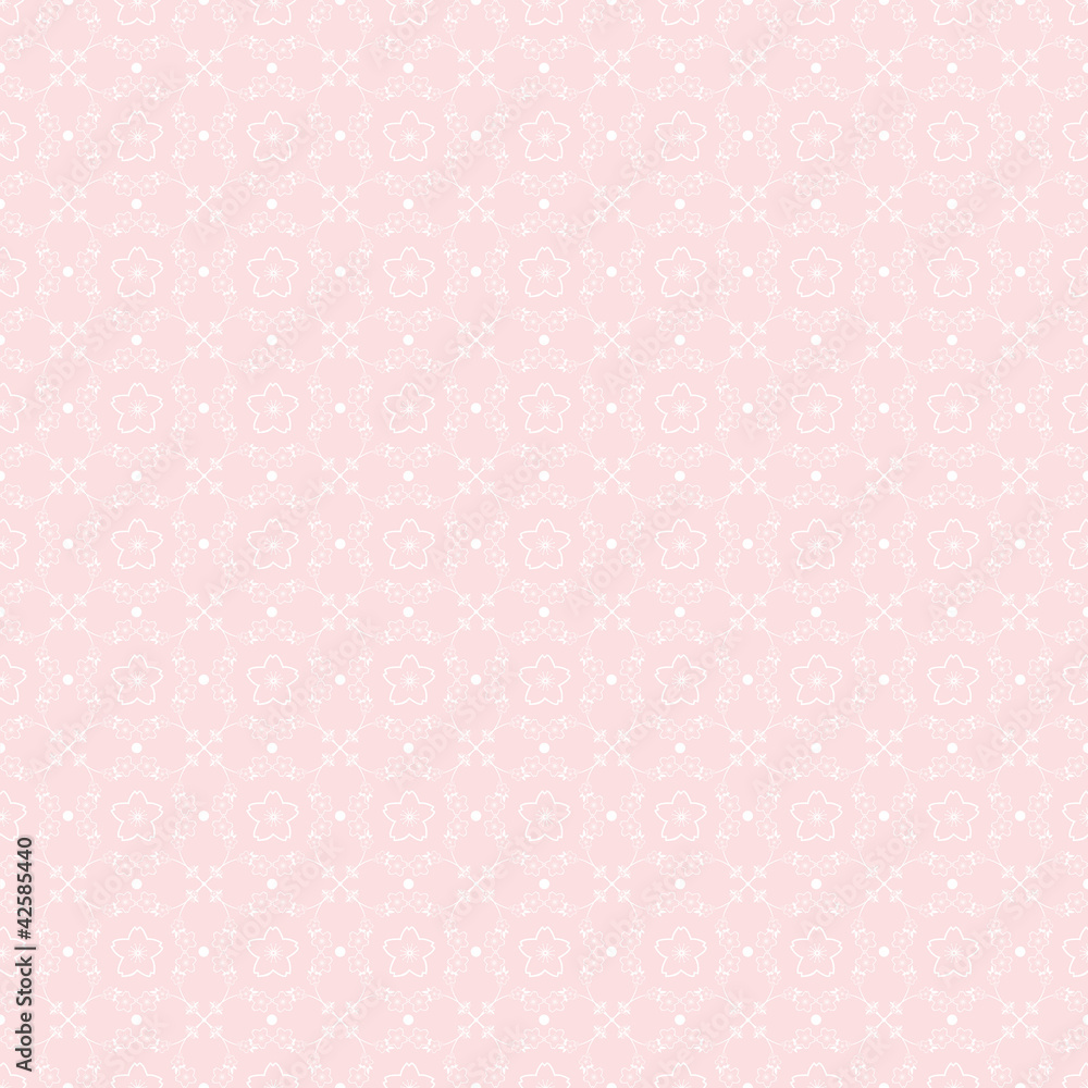 Pink seamless floral pattern background