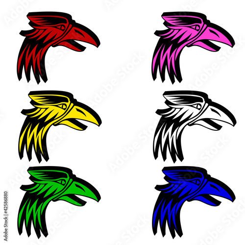 eagle isolated on white background for  emblem design.