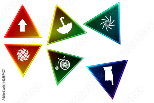 Obraz na plátně Triangulos formas varias