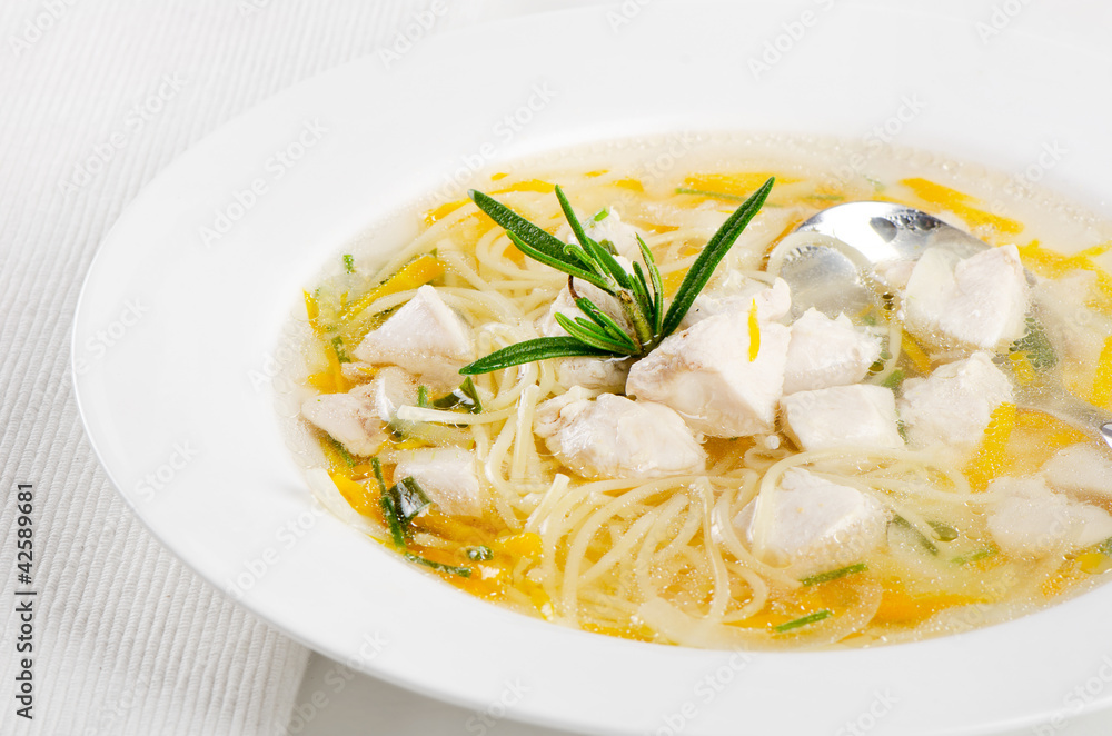 Bowl of Chicken vegetable Soup Bowl of Chicken vegetable Soup