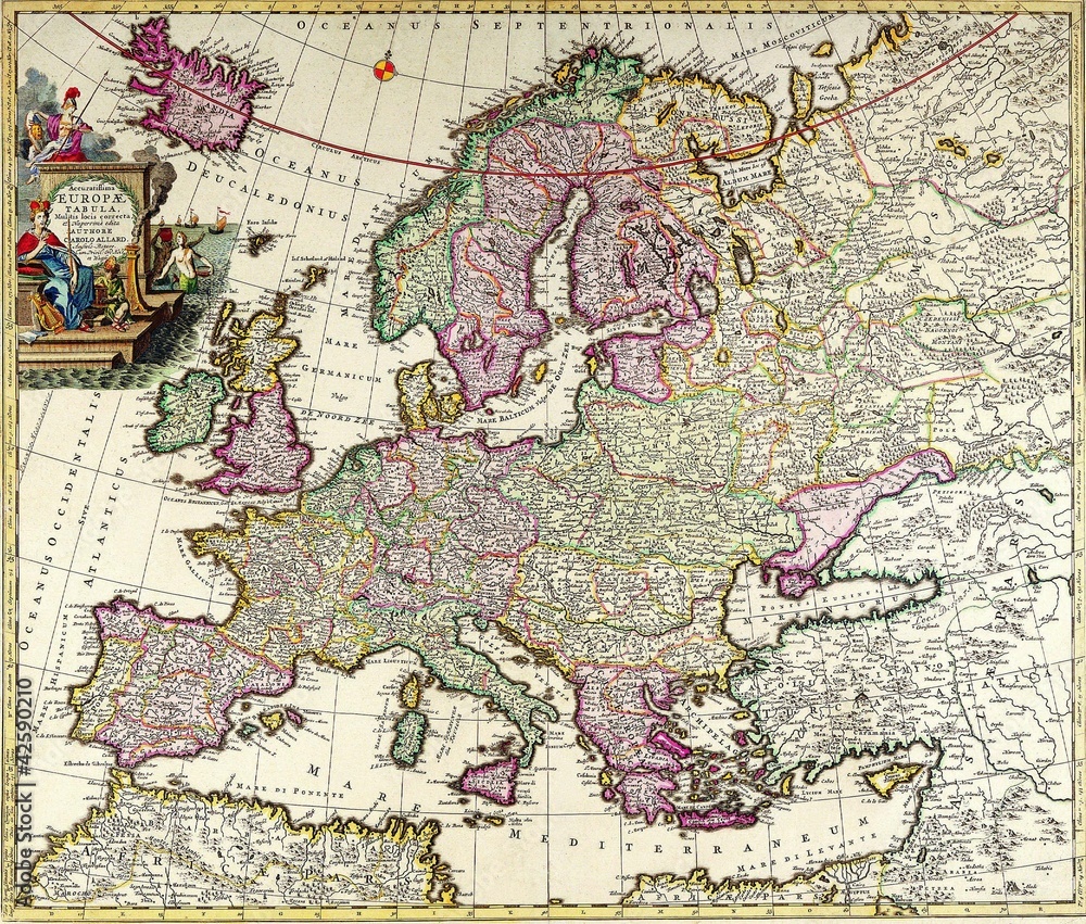 Naklejka premium old map