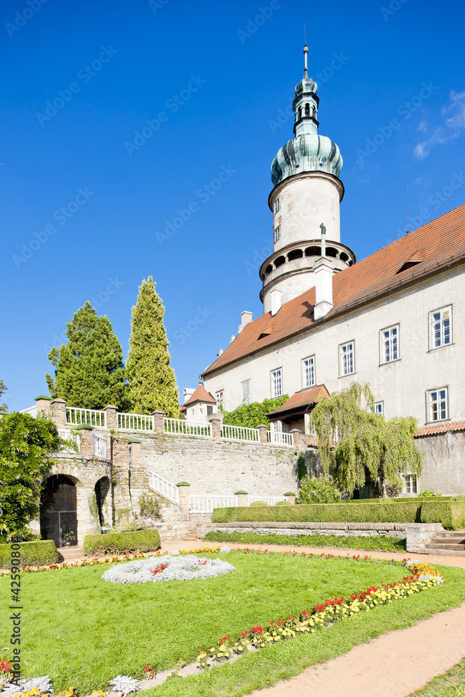 Castle of Nove Mesto nad Metuji with garden, Czech Republic