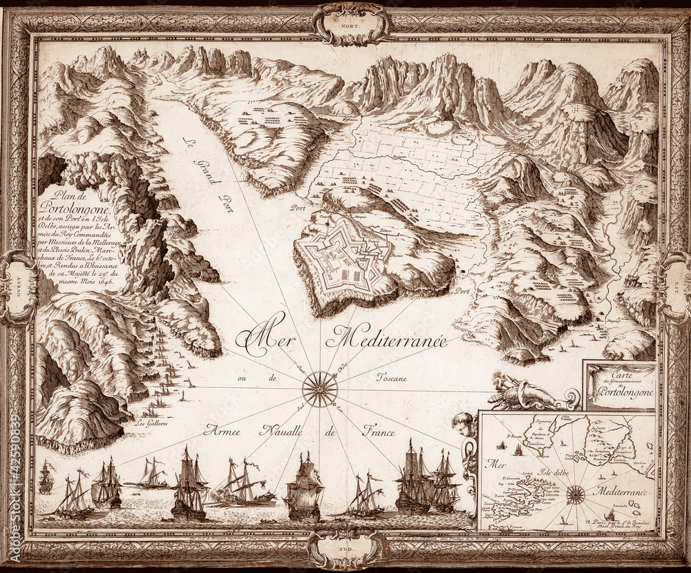 Obraz premium old map