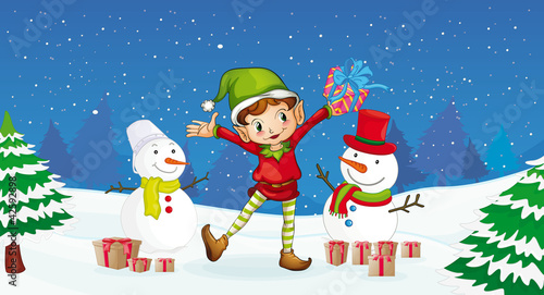 boy celebrating christmas