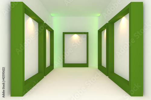 green frame in the gallery