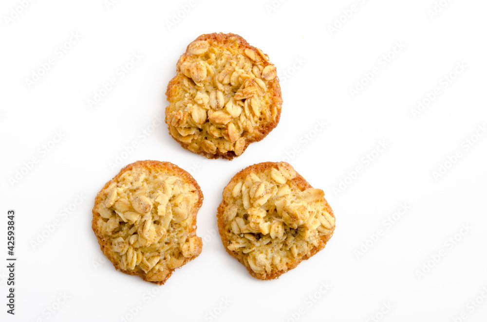 Drei Haferflockenplätzchen Drei Haferflockenplätzchen