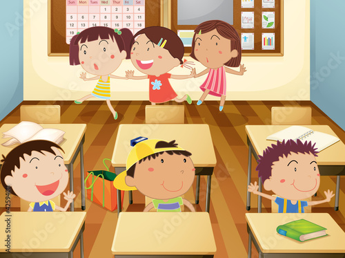 kids in classroom