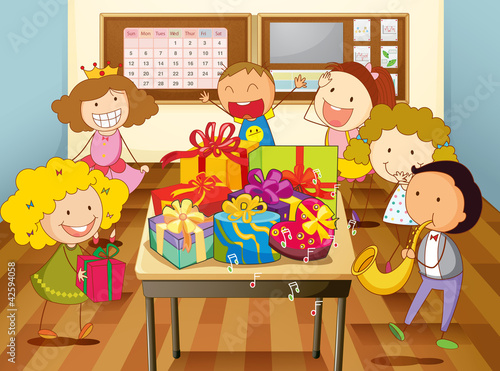 kids in classroom