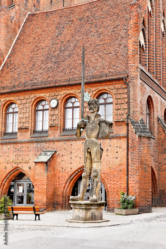 Quadro em tela Das historische Roland Standbild in Stendal, Deutschland