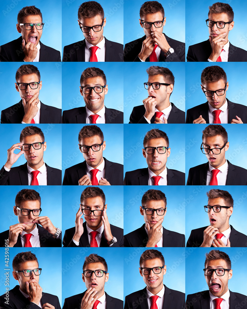 many business man facial expressions many business man facial expressions