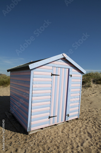 Blue and Pink Beach Hut © Ian Dyball