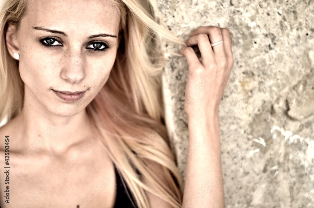Fototapeta premium Portrait of beautiful young woman