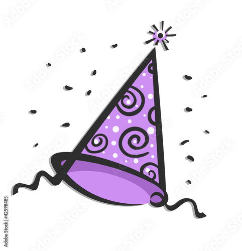 birthday cap vector illustration isolated on white background