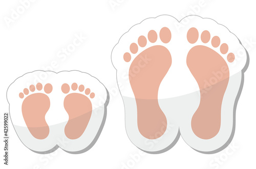 Footprint icon - baby, child and adult