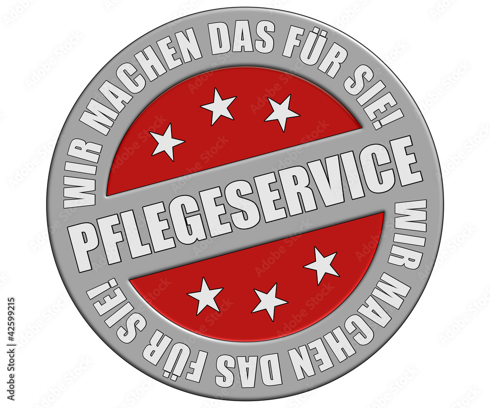 Schild graurot rt wmdfs PFLEGESERVICE Schild graurot rt wmdfs PFLEGESERVICE