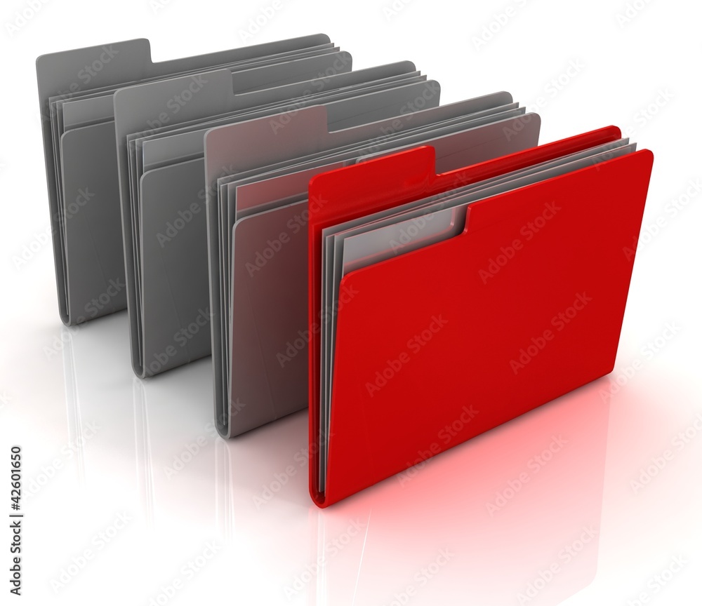 3d illustration of folder icons 3d illustration of folder icons
