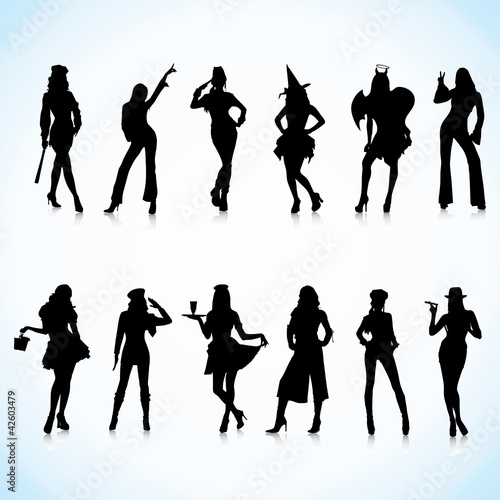 Uniform, Costume  Women Silhouettes
