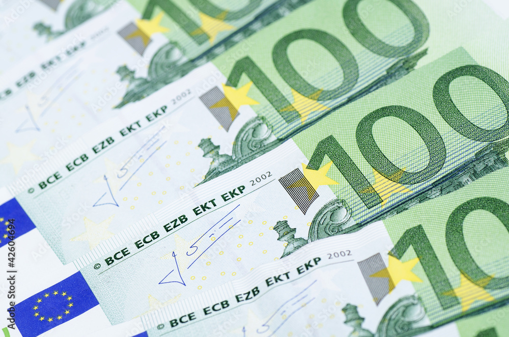 Euro banknotes as a background, close-up Euro banknotes as a background, close-up