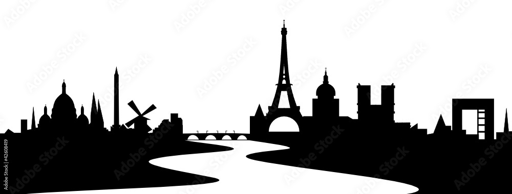 Fototapeta premium Panoramę Paryża z Sekwany