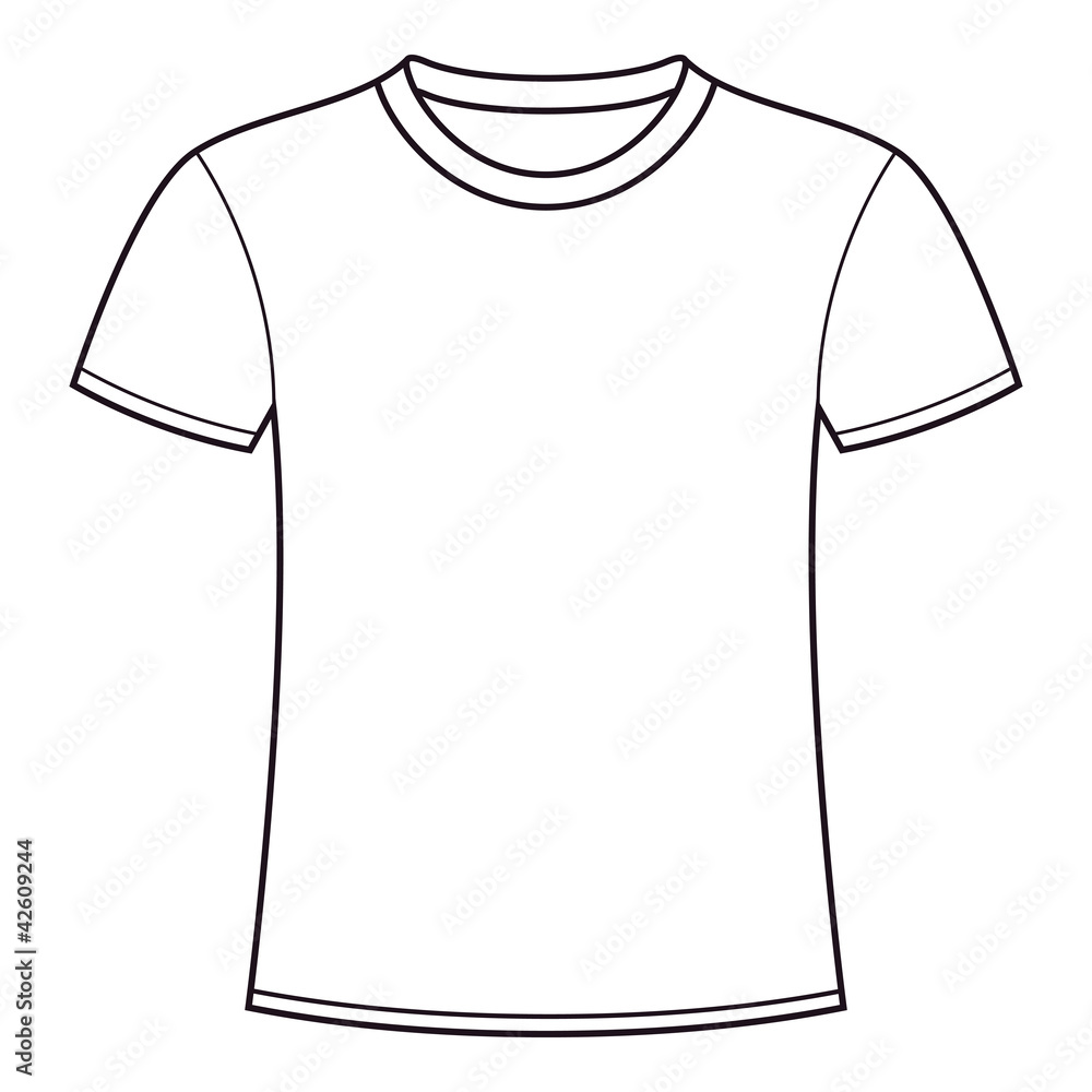 Vettoriale Stock Blank white t-shirt template | Adobe Stock