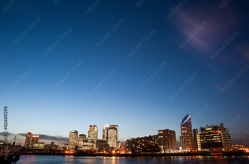 London City general skyline at night