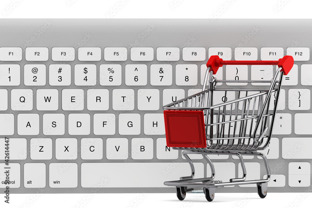 Keyboard and a shopping cart Keyboard and a shopping cart