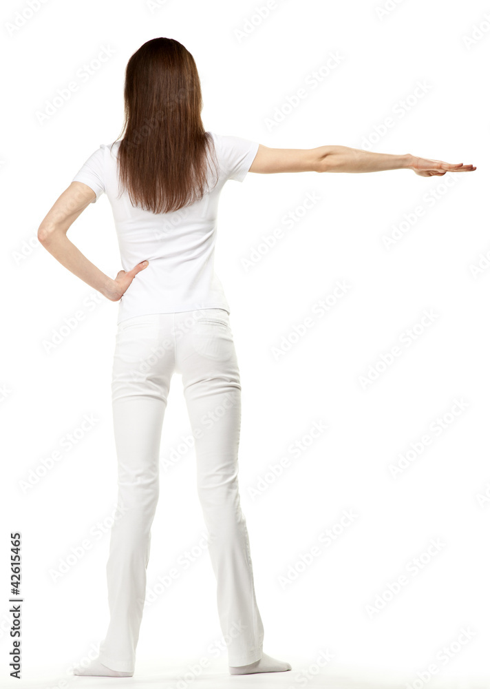 Young brunette woman doing sport exercises Young brunette woman doing sport exercises