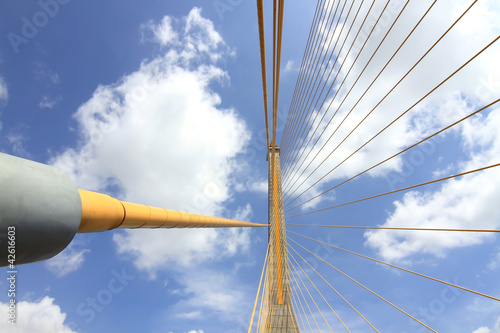 Mega sling Bridge,Rama 8, in bangkok Thailand . photo