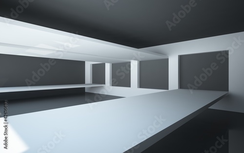 Wallpaper Mural An abstract interior with two bridges hovering in the air Torontodigital.ca