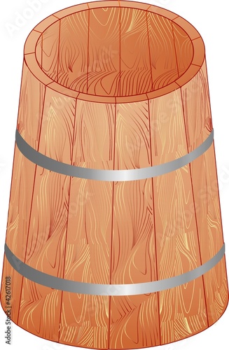 This wooden barrel is empty you can pour anything here