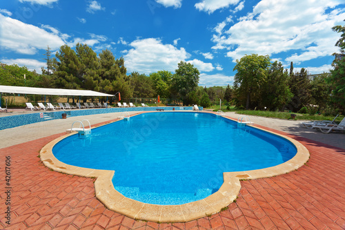 open-air swimming pool in a hotel