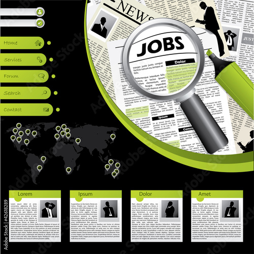 Job searching website template