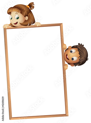 kids showing board