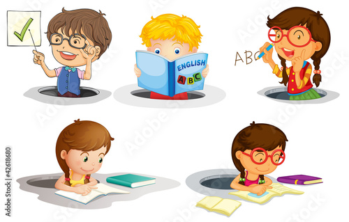 kids studying