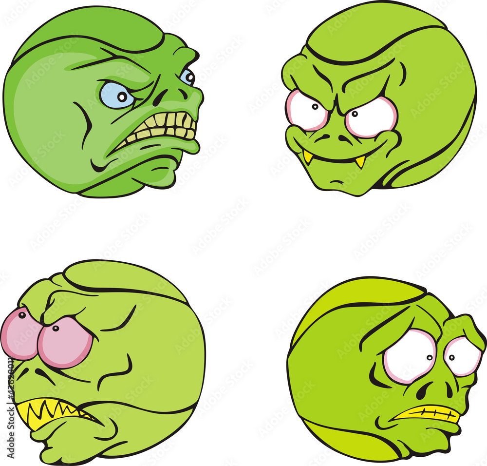 Obraz premium Ugly Green Balls