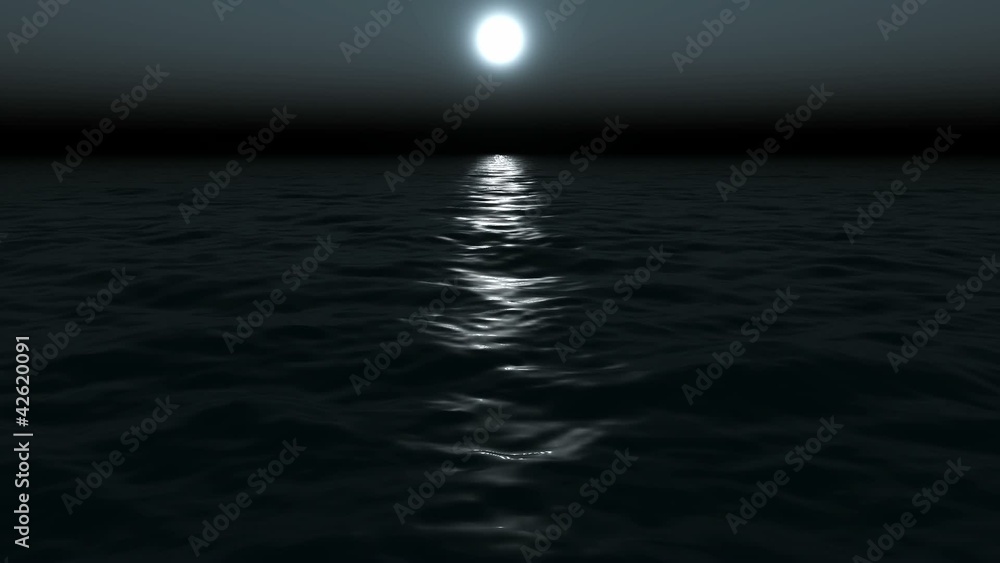 moon at coast of the sea moon at coast of the sea