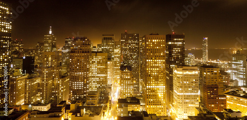 aerial of San Francisco by night