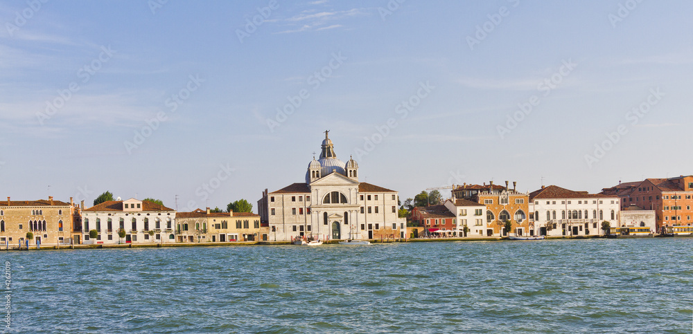 Sea view from Venetian Lagoon, Venice, Italy, Europe
