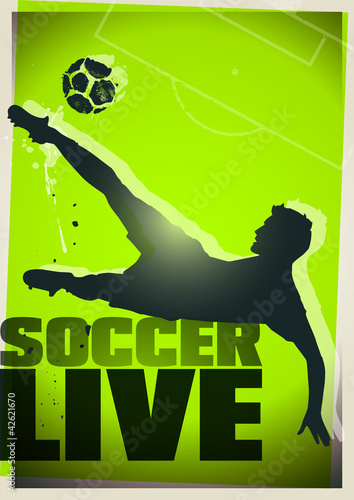 soccer live poster green