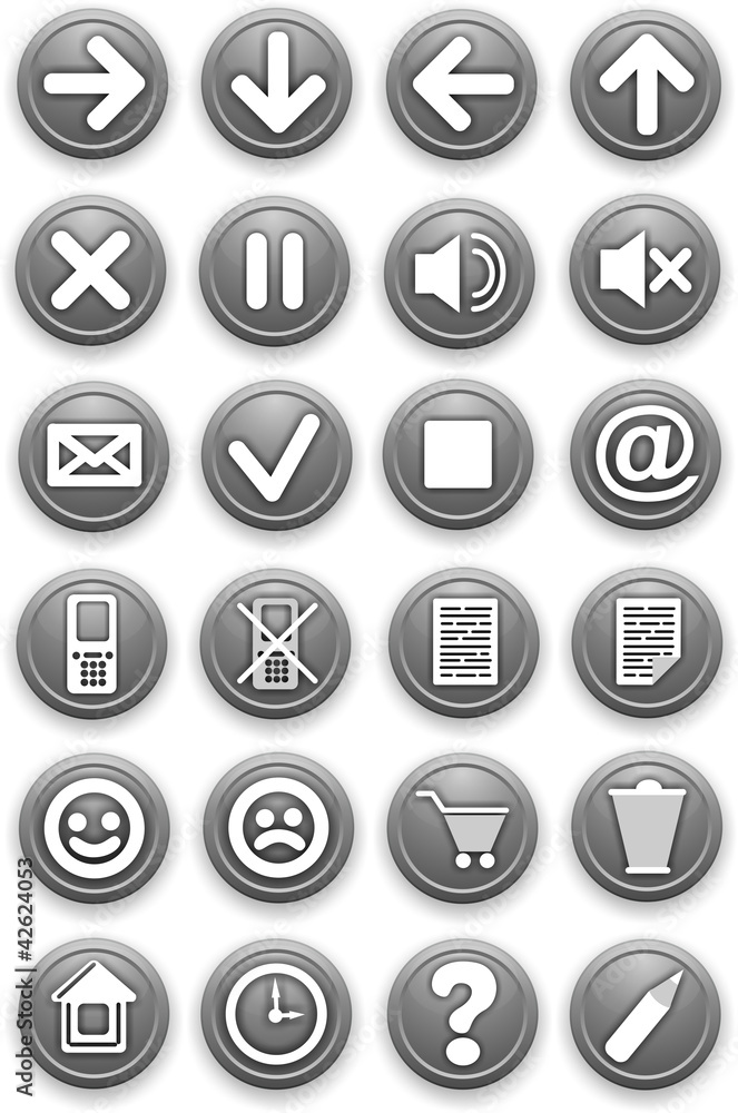 Set of icons. Pictograms of gray color. Set of icons. Pictograms of gray color.