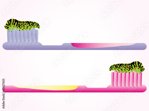 brosses à dents chenilles