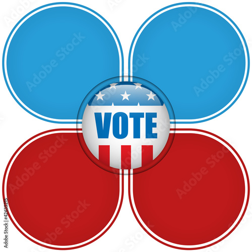 United States Election Vote Button.