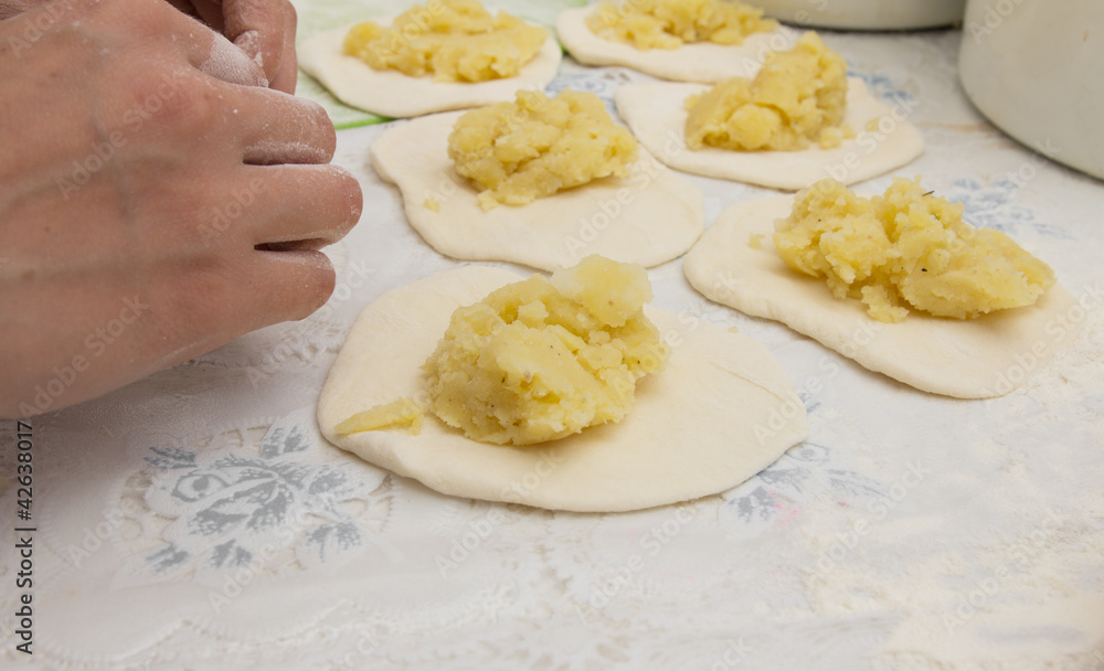 dough with mashed potatoes dough with mashed potatoes