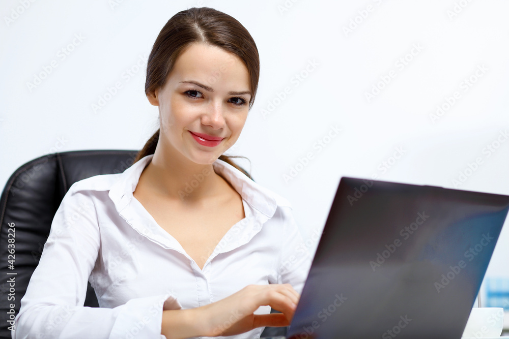Young businesswoman in the office Young businesswoman in the office